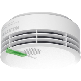 Hekatron Genius Plus Edition 2021 - Detector de humo con pilas y pegatinas