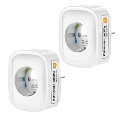GHome Smart socket with Apple HomeKit, WLAN socket 2-pack Compatible with Siri or Homepod,2.4 GHz (Apple HomeKit only), White