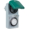 REV Ritter 0025700409 - Mechanical clock Day IP44, color: Gray/Green