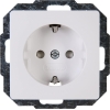 Kopp Paris socket outlet with earthing contact, single, with touch protection, 16A, 250V~, IP20, arctic white, 920602087