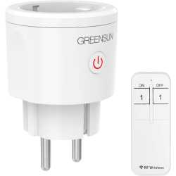GreenSun 30-метровий міні-контролер Smart Plug з бездротовим пультом дистанційного керування для ПК в приміщенні білий