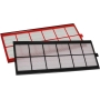 vhbw Filterset kompatibel mit Zehnder ComfoAir 350, 550 Lüftungsgerät - G4 / F7 2-tlg., 50 x 17 x 1 cm, Weiß/Rot/Schwarz