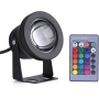 Qiilu 10W 12V RGB LED Unterwasserlicht Teich Aquarium Lampe IP68 Wasserdicht für Yacht Marine Boot (Schwarz)