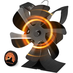 Kaminventilator, 6-flügeliger Ofenventilator ohne Strom
