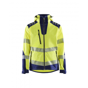 High Vis Softshell Jacke High Vis Gelb/Marineblau XXXL