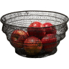 Foldable fruit bowl Philippi - Flex, 27.9 x 27.9 x 2.5 cm, black.