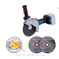 Bosch GWS 18V-180 PC, акумуляторна кутова шліфувальна машина, 230 мм, без акумулятора/зарядного пристрою