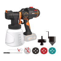 Бездротова система розпилення фарби WORX WX020.9 Nitro 20 В, безщіткова, 3 режими розпилення