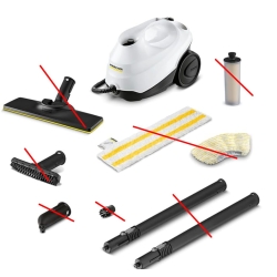 Пароочиститель Kärcher SC 3 EasyFix, давление пара: макс. 3,5 бар, время нагрева: 30 сек. 3,5 бар, мощность: 1900 Вт, производительность по площади: 75 м²