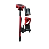 Einhell cordless stick vacuum cleaner, 18 V, bagless cordless vacuum cleaner, 0.6 l collection container, cyclone technology, triple filter system, red/black
