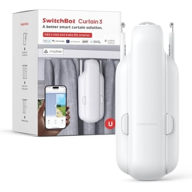 Abridor de cortinas inteligente SwitchBot: control por Bluetooth, app y temporizador, compatible con Alexa y Google Home