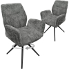 HOMELUX Drehstühle 2er-Set, Polster mit Metallbeinen, bis 110 kg