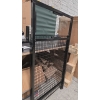 Relaxdays shop counter display with grid panel and 10 hooks, black