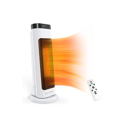 SKYLEO Fan Heater 2000 W, Keramik, Thermostat, 3 Modi, 70° Schwingung, Fernbedienung, weiß