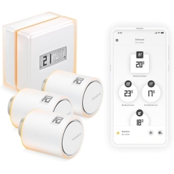 Netatmo Smart Thermostat + 3 Heads, WiFi App Control, Heating Control