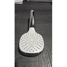 Handbrause hansgrohe Croma Select E – 3 Strahlarten, Antikalk, Weiß/Chrom