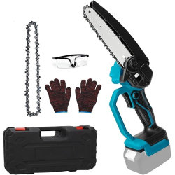 Mini Akku-Kettensäge kompatibel mit Makita 18 V von 6 Zoll, bürstenlos für Garten und Holz