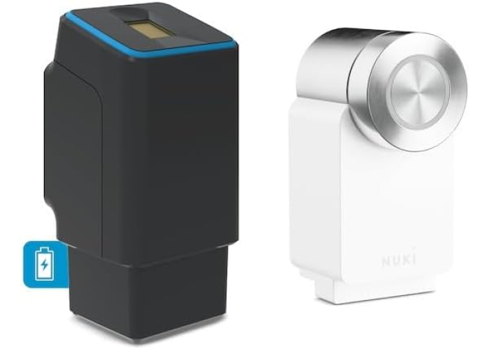 EKEY UNO 200204 Huella dactilar con batería incluida. Nuki Smart Lock 3.0 blanco, kit de reequipamiento a batería para todo tipo de puertas estándar, blanco. EKEY UNO 200204 Huella dactilar con batería incluida. Nuki Smart Lock 3.0 blanco, kit de reequipamiento a batería para todo tipo de puertas estándar, blanco.