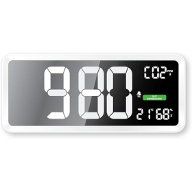 Luftqualitätsmessgeräte > Luftqualitätsmonitor mit Uhr