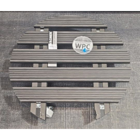 Подставка на колесиках для растений WAGNER WPC Ø50 см, для дома и улицы, композит FSC®, антрацит, нагрузка до 120 кг