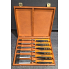 Bahco 6-piece chisel set in wooden box, colored