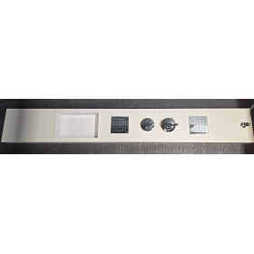 DP Griferia Polinesia Hydromassage-Duschsäule aus Aluminium, Weiß