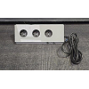 WIPO Power Corner G 41910102200, 3 Schuko-Steckdosen, Edelstahl/Weißglas