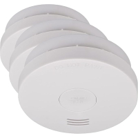 Brennenstuhl RM L 3100 juego de detectores de humo con batería, 4 piezas, certificado VD según DIN EN 14604, blanco