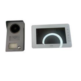 Vimar K40910 Surface-Mounted Video Intercom System with 7" Capacitive LCD Keypad, Audio/Video Intercom, Set of 2
