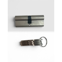 ABUS – Cylinder lock “D6XNP”, with magnetic slot and 5 keys, silver, 49476
