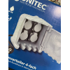 UNITEC garden power strip in stone look, 4-way, IP44