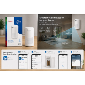 Bosch Smart Home motion sensor with app control, compatible with Apple HomeKit
