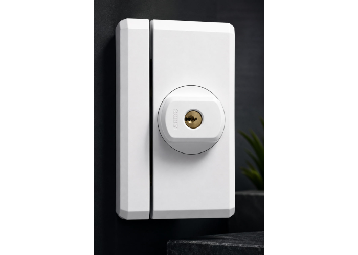 Cierre auxiliar para ventanas ABUS FTS96 con pomo giratorio, blanco Cierre auxiliar para ventanas ABUS FTS96 con pomo giratorio, blanco