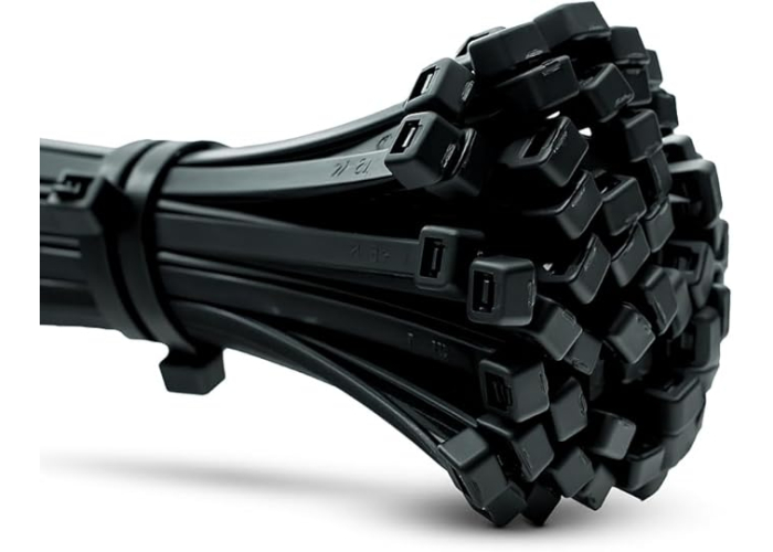 Bridas para cables ERKO 500 × 4,8 mm, negras, de alta resistencia Bridas para cables ERKO 500 × 4,8 mm, negras, de alta resistencia