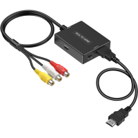 RCA-auf-HDMI-Konverter Uzifhdhi mit HDMI-Kabel, AV-zu-HDMI-Adapter
