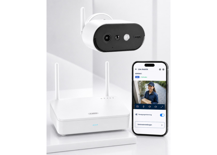 Smart wireless security camera set ABUS Battery Camera Pro with base station Smart wireless security camera set ABUS Battery Camera Pro with base station