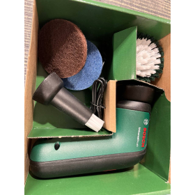 BOSCH VERDE – cepillo de limpieza eléctrico para Bosch Home (incluye batería integrada de 3,6 V, 1 cable micro-USB y 4 accesorios de limpieza)