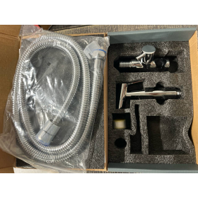 Ibergrif Unterputz Bidetarmatur mit Handbrause und Brauseschlauch Silber
