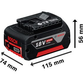 Bosch Professional 18V System GBA 18V 4.0 Ah – літієва батарея (1 акумулятор 4.0 Ah, технологія холодного пакету)