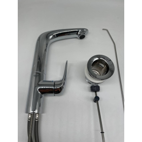 Eurostyle Einhand-Waschtischarmatur GROHE mit Ablaufgarnitur, L-Size, Chrom