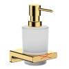 AddStoris wall-mounted soap dispenser by hansgrohe, polished gold finish