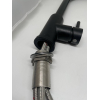 Grifo de cocina GRIFEMA G4008B fabricado en acero inoxidable, negro, con caño giratorio de 360°.
