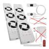 EMOS DUO fan heater, 2 units, temperature sensor, controller, charger, 36 m³/h airflow, energy-saving