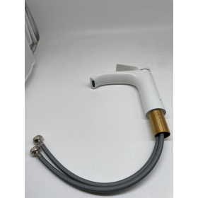 hansgrohe Vivenis basin mixer with pull rod and water-saving function, matte white