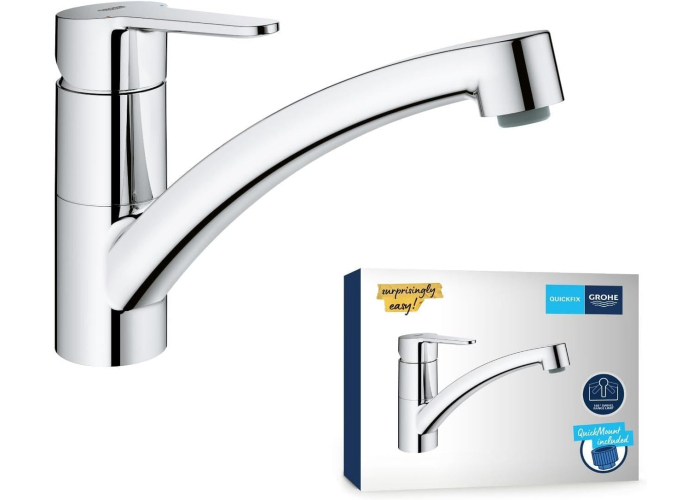 GROHE Start kitchen faucet, low spout with water saving, quick installation system GROHE Start kitchen faucet, low spout with water saving, quick installation system