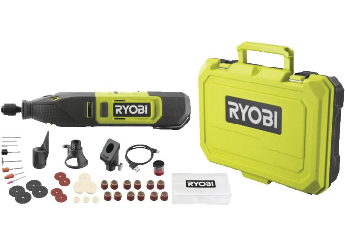 Аккумуляторный роторный инструмент RYOBI 12 В RRT12-120BA335, набор из 35 принадлежностей Аккумуляторный роторный инструмент RYOBI 12 В RRT12-120BA335, набор из 35 принадлежностей