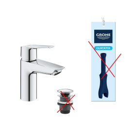GROHE QUICKFIX Start Waschtischarmatur mit Wassersparfunktion und Klick-Klack-Ablauf