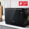 Panasonic NN-CS88LBEPG | 4-in-1 combi steam oven, 31 l, inverter, rotary heating to 30-230 °C, flat grill 1300 W, microwave 1000 W, steam 1300 W, fixed top, black - FR version