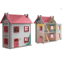 Playtive wooden dollhouse »Cabinet«, three floors, foldable