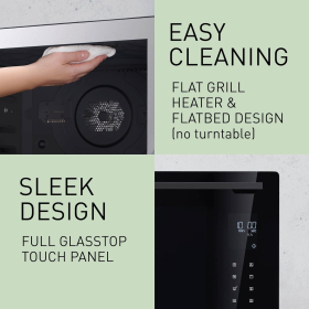 Panasonic NN-CS88LBEPG | Пароконвектомат 4 в 1, 31 л, инвертор, поворотный нагрев до 30-230 °C, плоский гриль 1300 Вт, микроволны 1000 Вт, пар 1300 Вт, фиксированный верх, черный - версия FR
